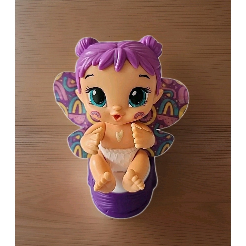 2pc Baby Alive Glo Pixies Plum Rainbow & Potty Toilet Wings Glow in the Dark